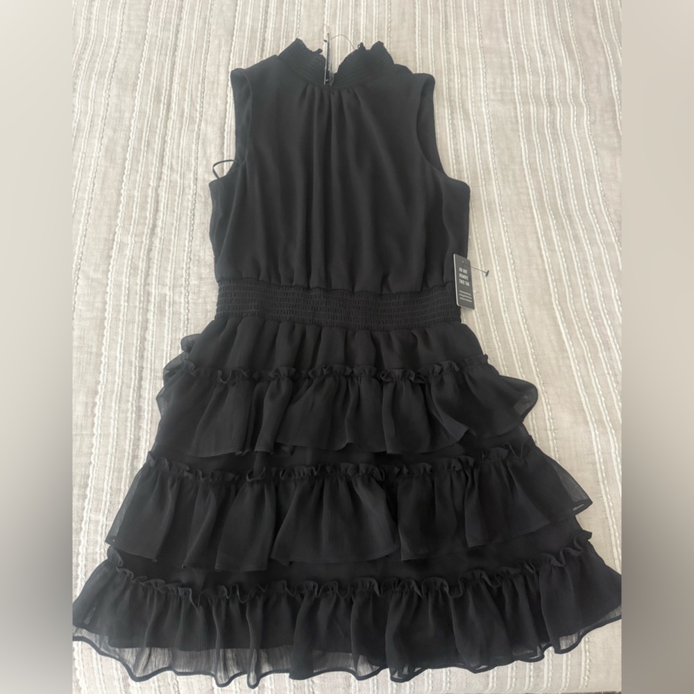 Express Black Tiered Dress
